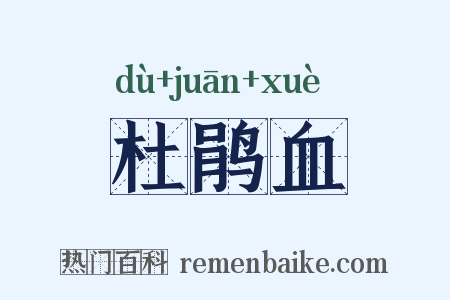 杜鹃血是什么意思的图片